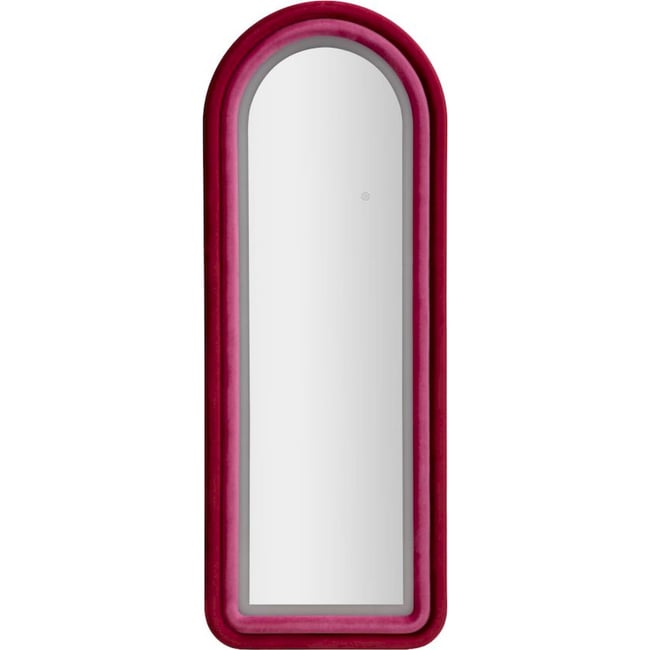 Miroir mural arche à LED cadre velours MODERN Couleur rose et violet <span itemprop=