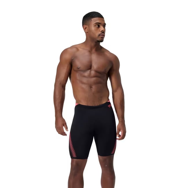 Jammer de natation motif/style géométrique HYPERBOOM PLACEMENT noir <span itemprop=