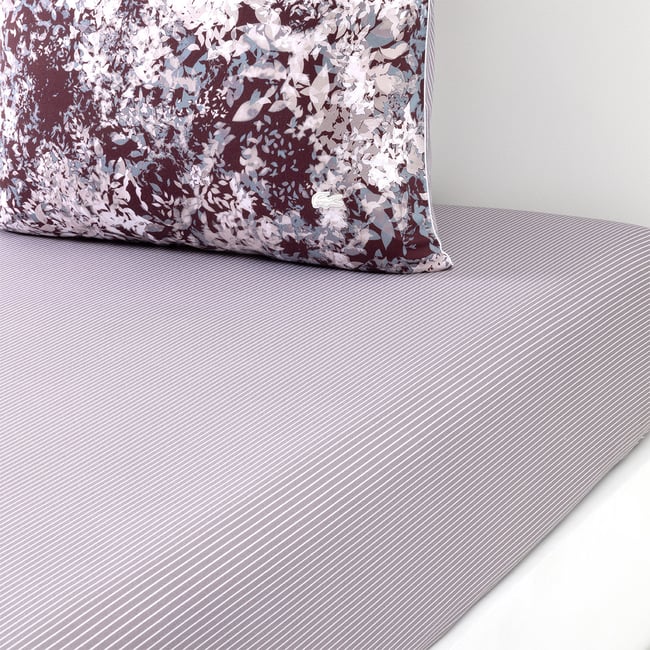 Drap housse en satin de coton lavé, L OMBRE multicolore <span itemprop=