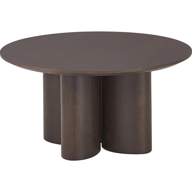 Table basse ronde en placage chêne ETIALLY - RECOLLECTION
