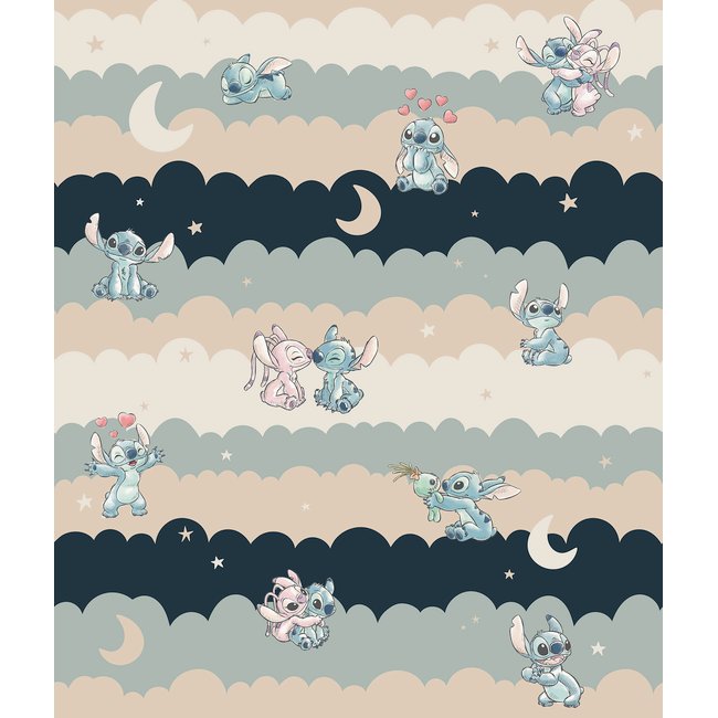 Papier peint  Komar - Disney Lilo and Stitch Cozy Clouds - Rouleau: 212 x 250 cm Couleur beige <span itemprop=