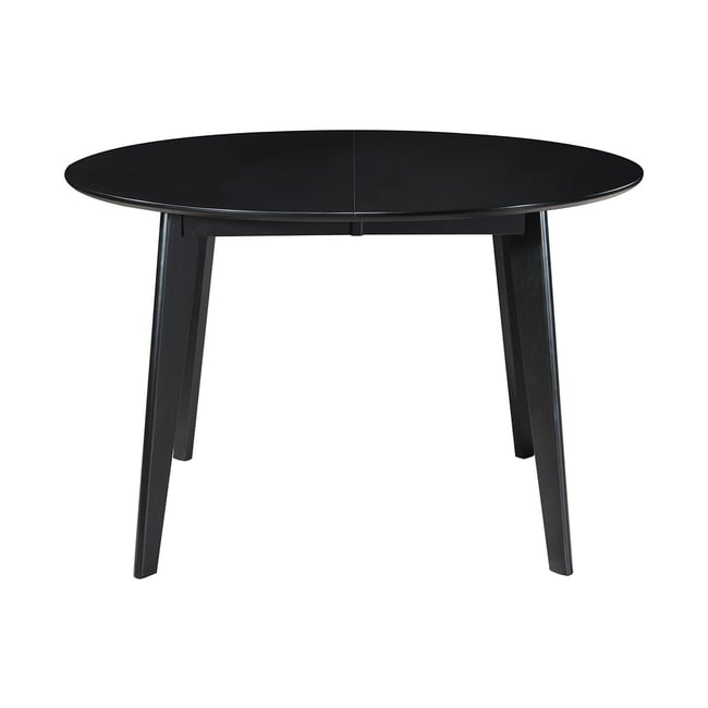 Table à manger ronde extensible finition noyer L120-150 cm LEENA - MILIBOO