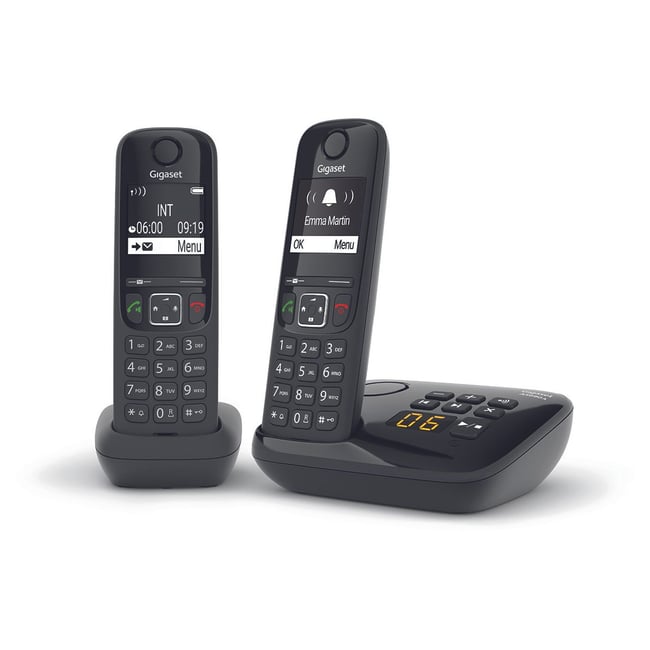 Téléphone sans fil AS690A Duo Noir noir <span itemprop=