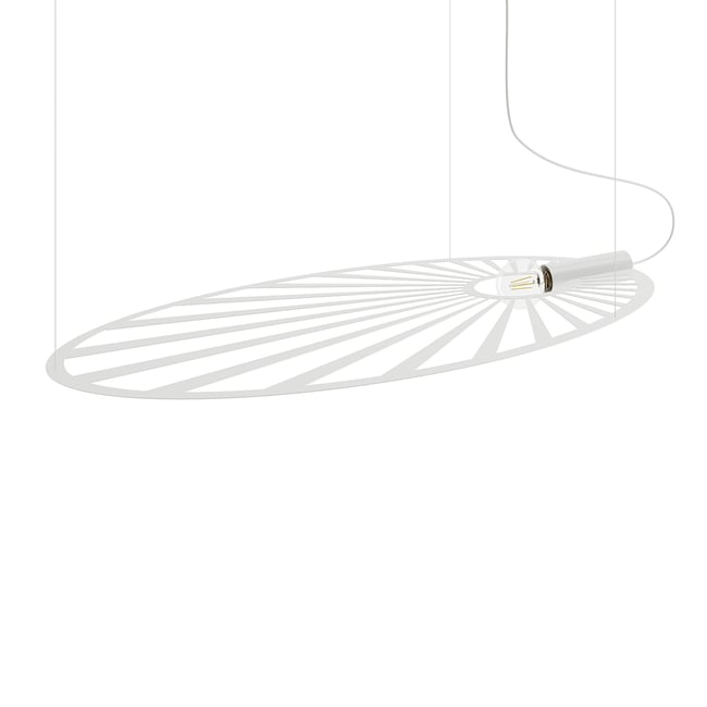Suspension Acier Blanc E27 1 Lehdet Couleur blanc <span itemprop=