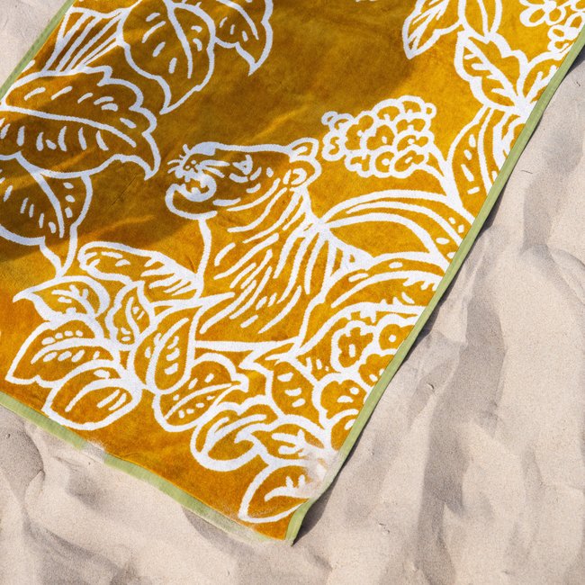 Drap De Plage en Toucher velours motif jungle TIGRIS - MADURA