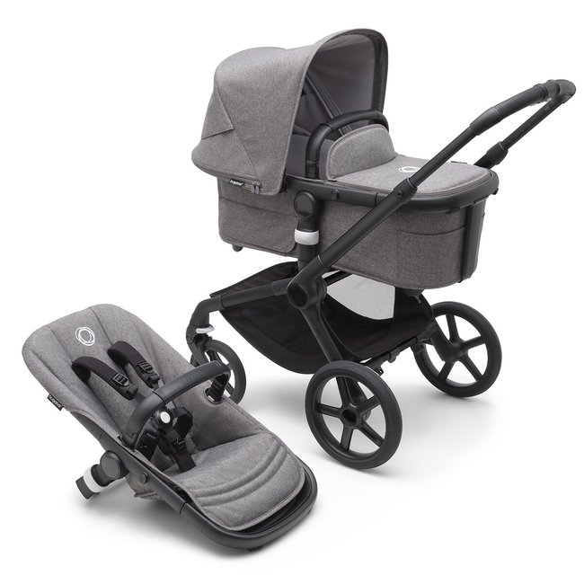 Duo poussette naissance tout terrain fox 5 gris chine Bugaboo La Redoute