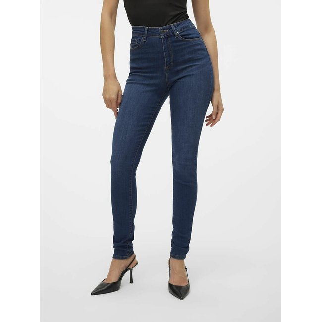 Jean Skinny, taille haute medium blue <span itemprop=