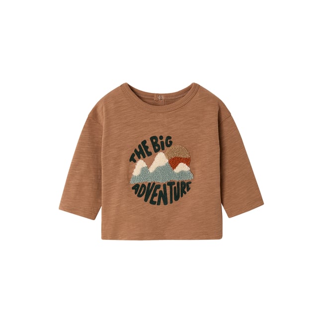 T-shirt manches longues caramel <span itemprop=