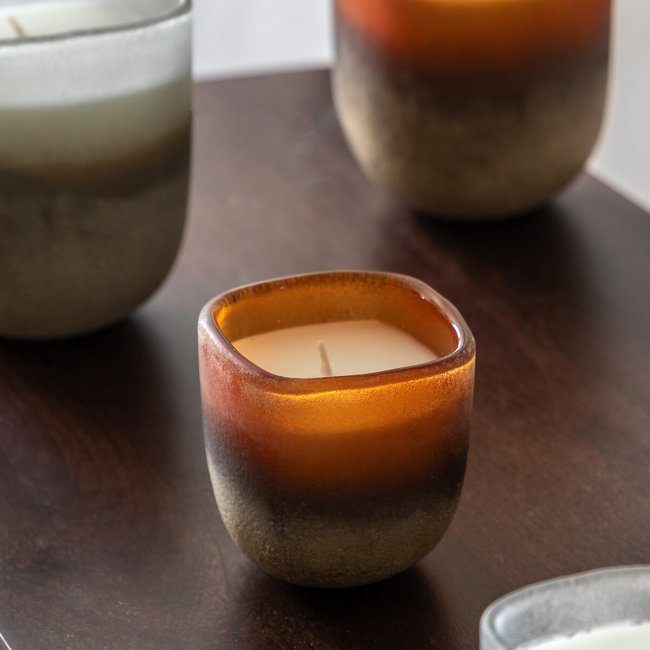Small Jasmin & Vetiver Mercury Candle in Amber/Gold, gold-coloured, SO'HOME