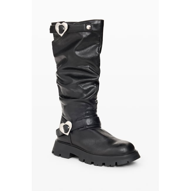 Bottes Biker Cœur noir <span itemprop=