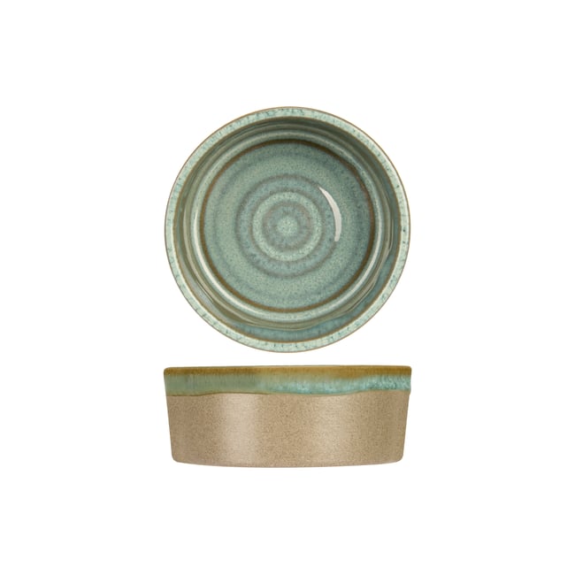 Lot de 6 Coupelles apéro en grès, BASALT Couleur bleu vert <span itemprop=