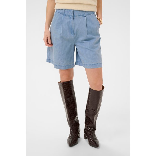 Shorts Casual coupe droite bleu light blue denim <span itemprop=