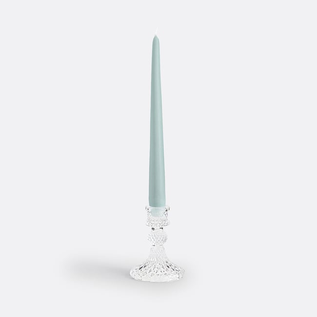 Bougeoir en verre H10,2 cm, Carsa Couleur transparent <span itemprop=
