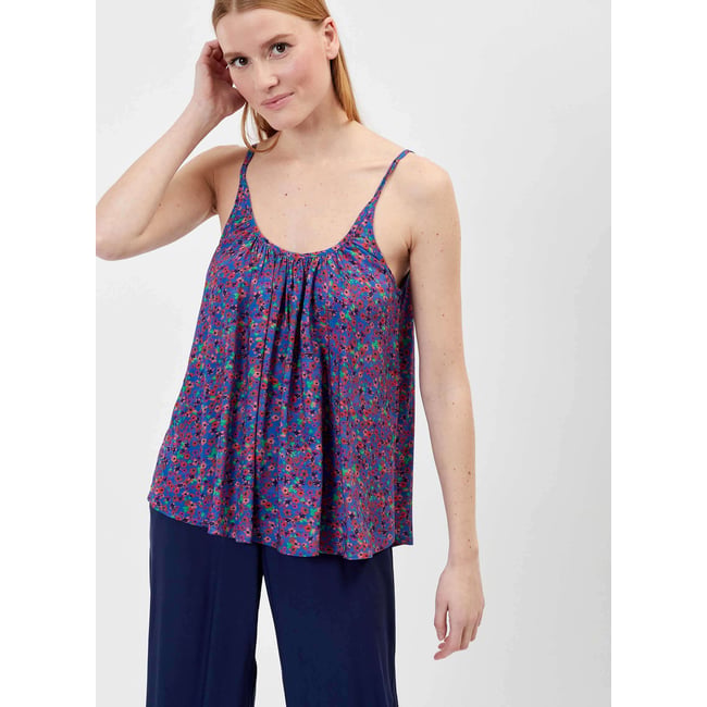 Débardeur imprimé fines bretelles Ecovero EMMA violet baby <span itemprop=