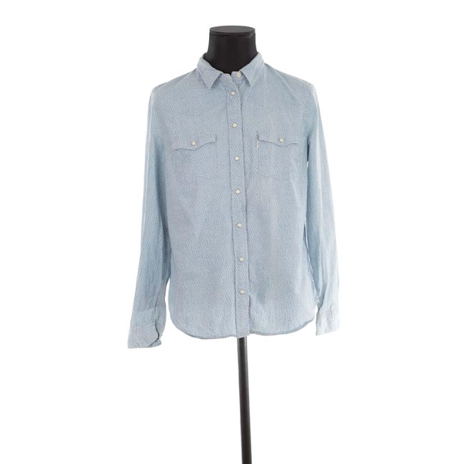 Chemise en coton - Très Bon État bleu <span itemprop=