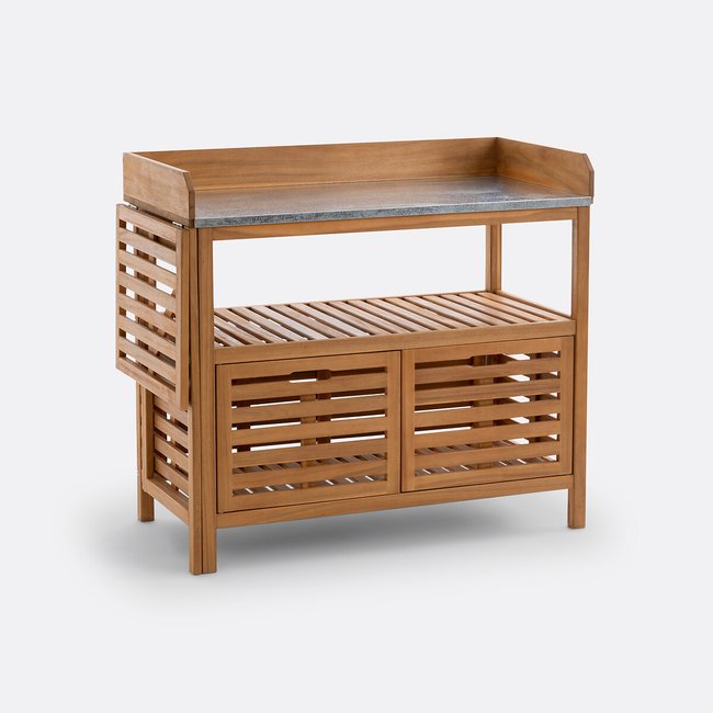 Table de jardinage en acacia, Wassif acacia <span itemprop=