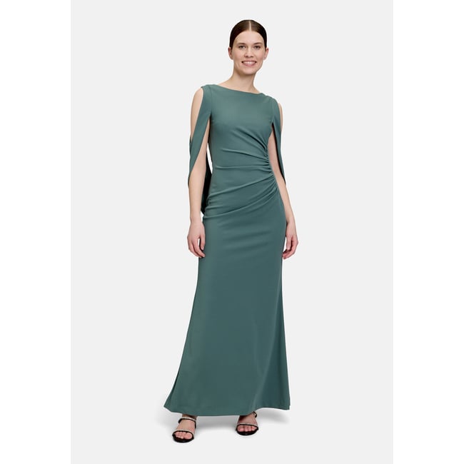 Robe de soirée en dentelle eucalyptus leaf <span itemprop=