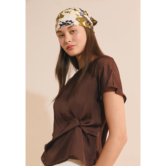 T-shirt drapé avec nœud satiné HANS - ETAM
