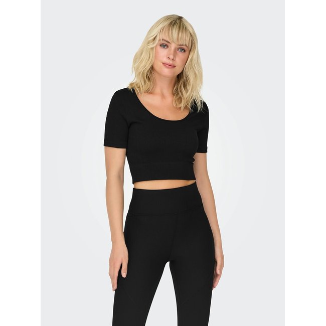 T-shirt cropped Jaia Life noir <span itemprop=