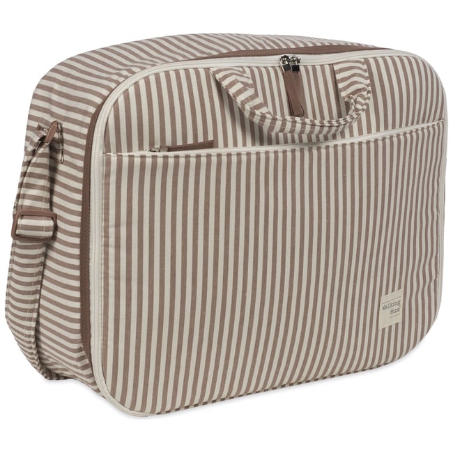 Valise de maternité marron <span itemprop=