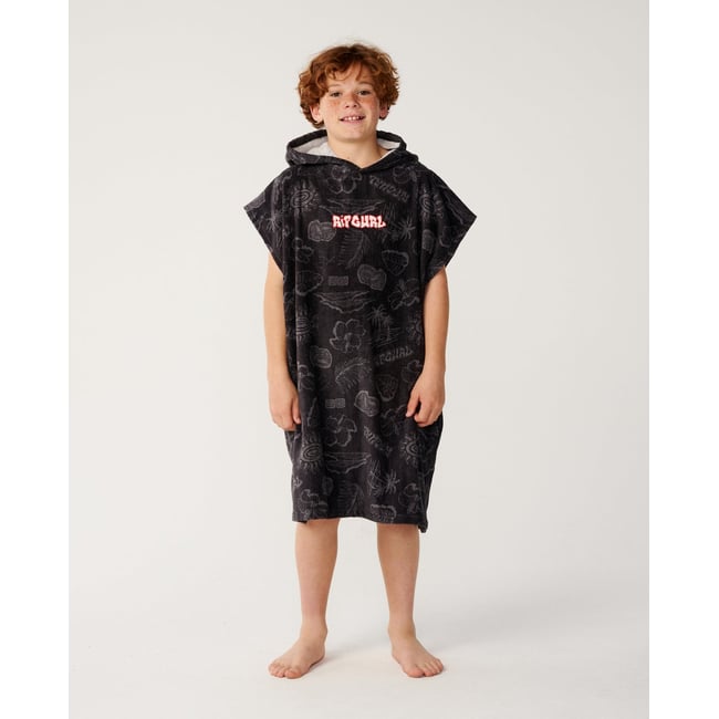 Poncho SURF enfant SESSIONS washed black <span itemprop=