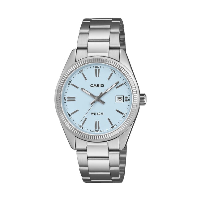 Montre Analogique  CASIO VINTAGE argenté bleu clair argenté <span itemprop=