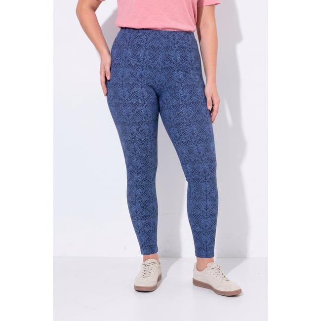 Legging motif fleurs, taille élastique - ULLA POPKEN