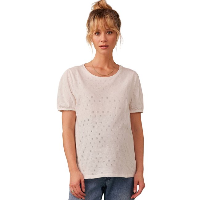 Tee-shirt de grossesse décolleté dos maille désaiguillée - ENVIE DE FRAISE