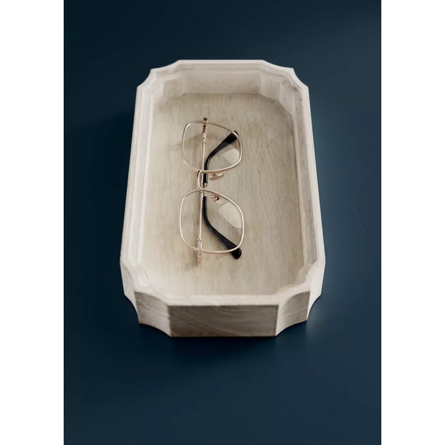 Petite boîte rectangulaire en bois Couleur blanc <span itemprop=