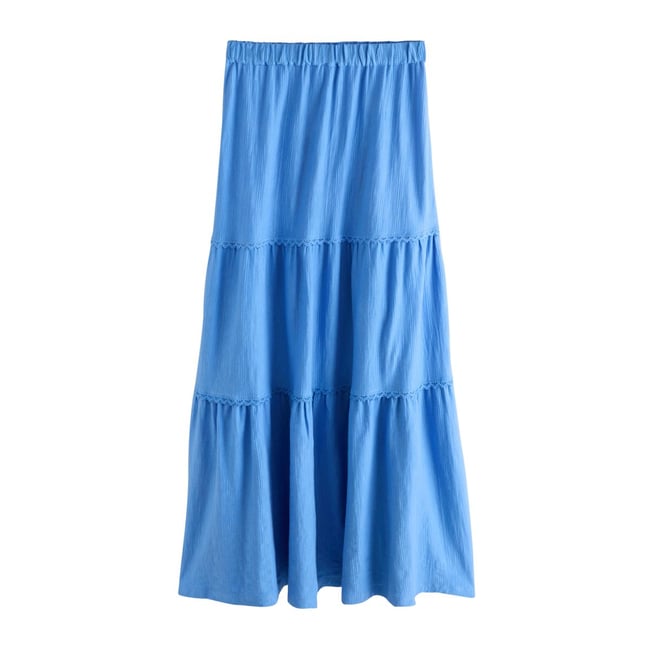 Jupe longue en coton avec volants superposés - NEXT