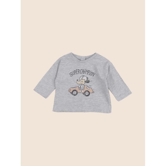 Tee-shirt - Bon état gris <span itemprop=