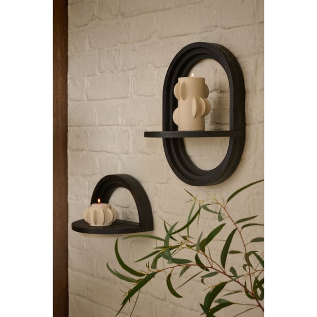 Étagère, lot de 2 Couleur noir <span itemprop=