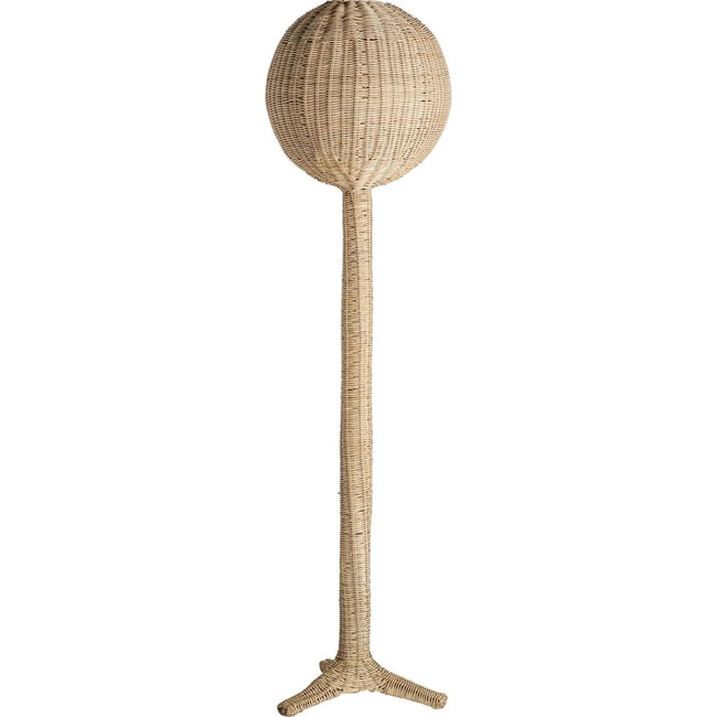 Lampadaire en rotin style boho Couleur brun clair naturel rotin <span itemprop=