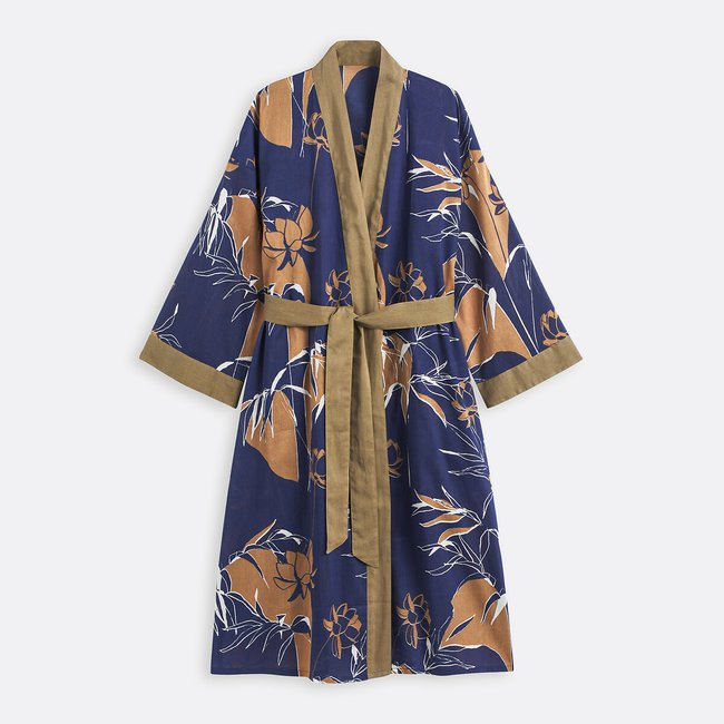 Kalang Cotton Voile Kimono Dressing Gown, printed, LA REDOUTE INTERIEURS