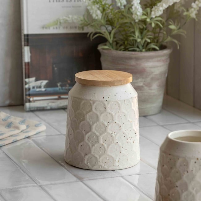 15.5cm Ceramic Storage Jar in Natural, natural, ÉDITÉ