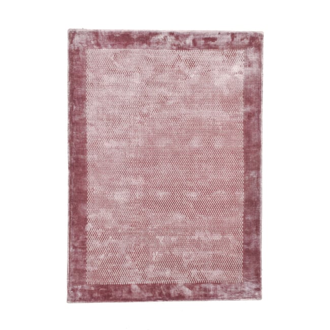 Tapis tufté main en laine vierge Couleur rose <span itemprop=