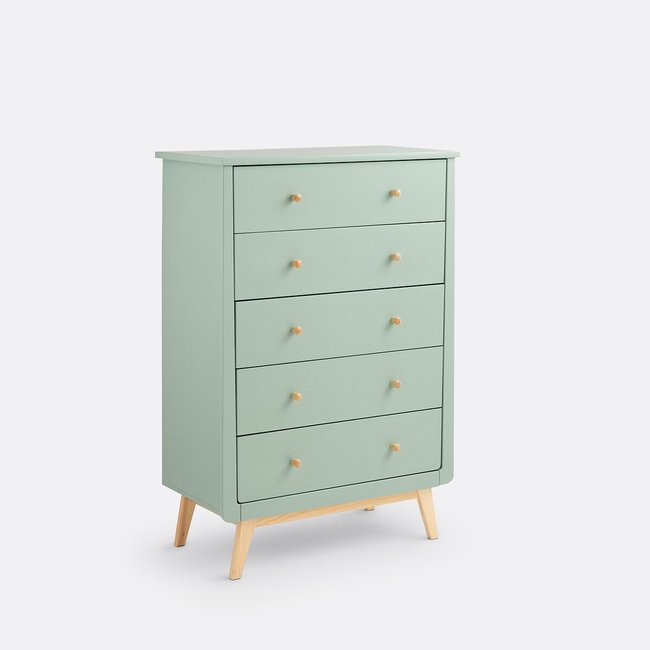 Cómoda con 5 cajones, Willox verde grisáceo <span itemprop=