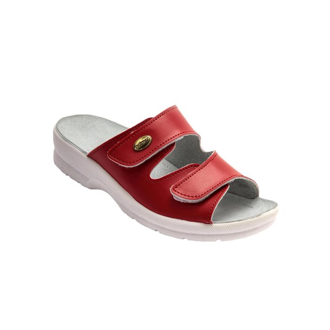 Pediconfort Mules à scratch extra larges marine - Chaussures Tongs