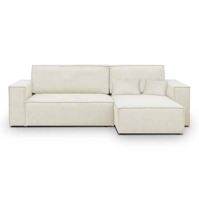 Canapé d'angle convertible 4 places en tissu - LIVIA NEW - HOMIFAB