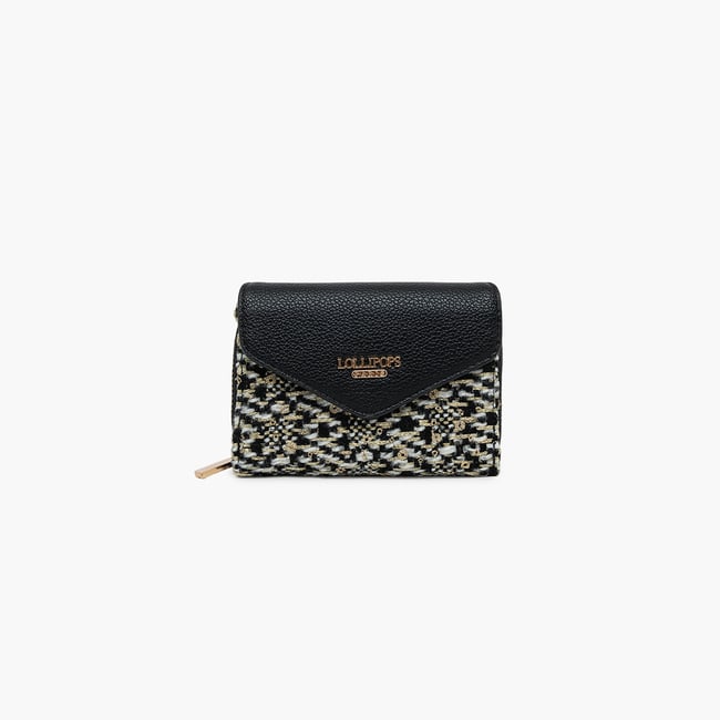 Portefeuille noir Toundra doré <span itemprop=