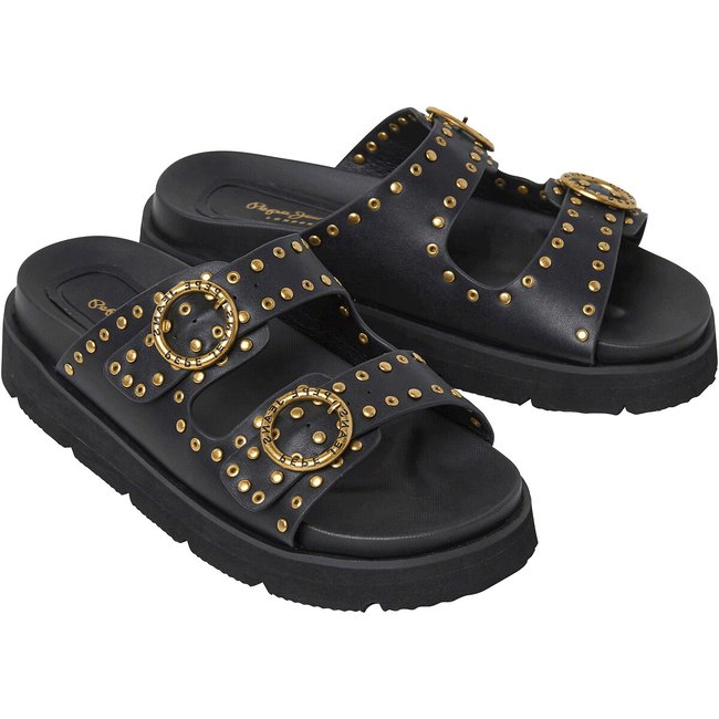 Туфли без задника с двумя ремешками Pola черный PEPE JEANS