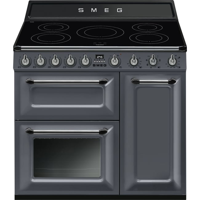 Piano de cuisson induction 5 feux 90 cm TR93I gris ardoise brillant <span itemprop=