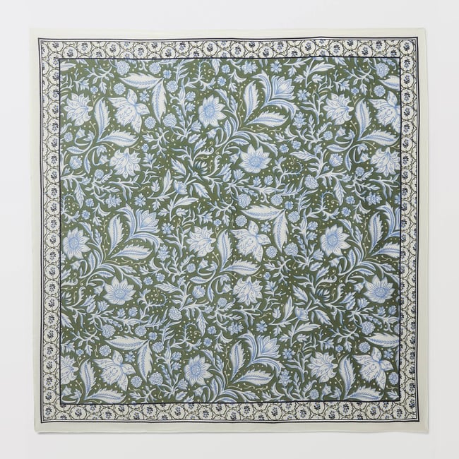 Foulard imprimé en coton BIO GOTS meleze <span itemprop=