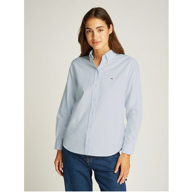 Cotton Oxford Weave Shirt with Long Sleeves - TOMMY JEANS