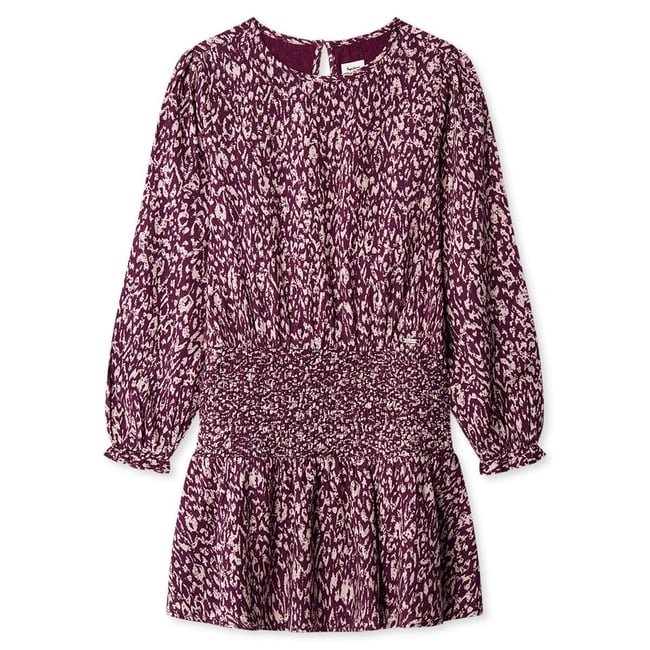 Robe Courte À Imprimé Floral violet <span itemprop=