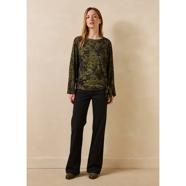 Jean bootcut en coton biologique dark black <span itemprop=