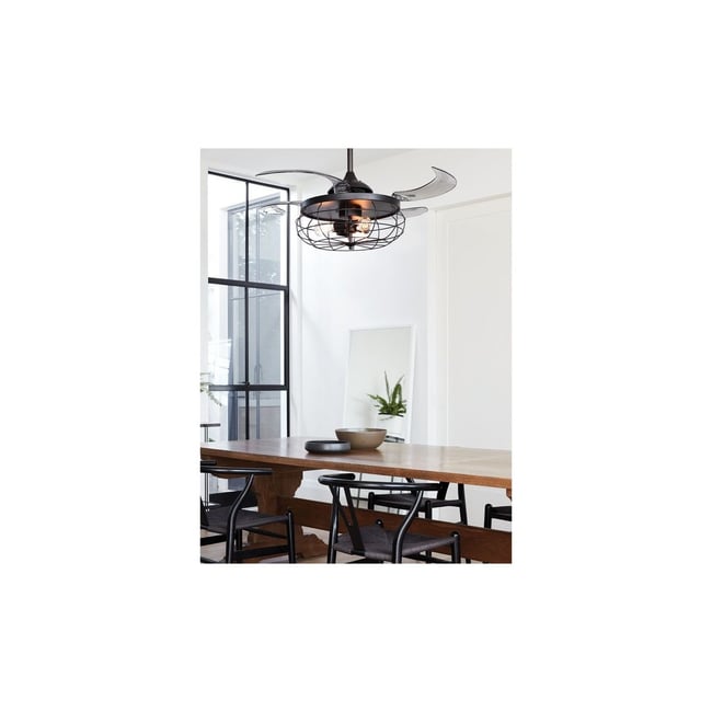 Ventilateur  plafond  INDUSTRI noir -  gris <span itemprop=