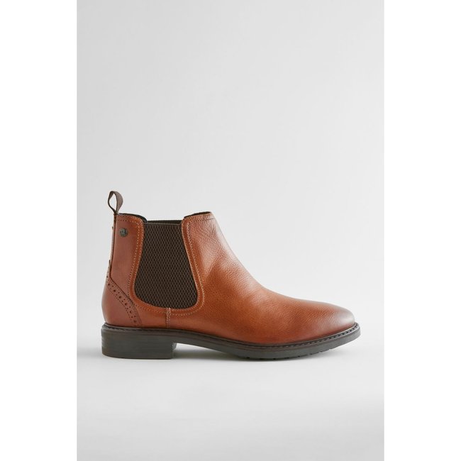 Bottes chelsea à enfiler coupe classique marron fauve <span itemprop=