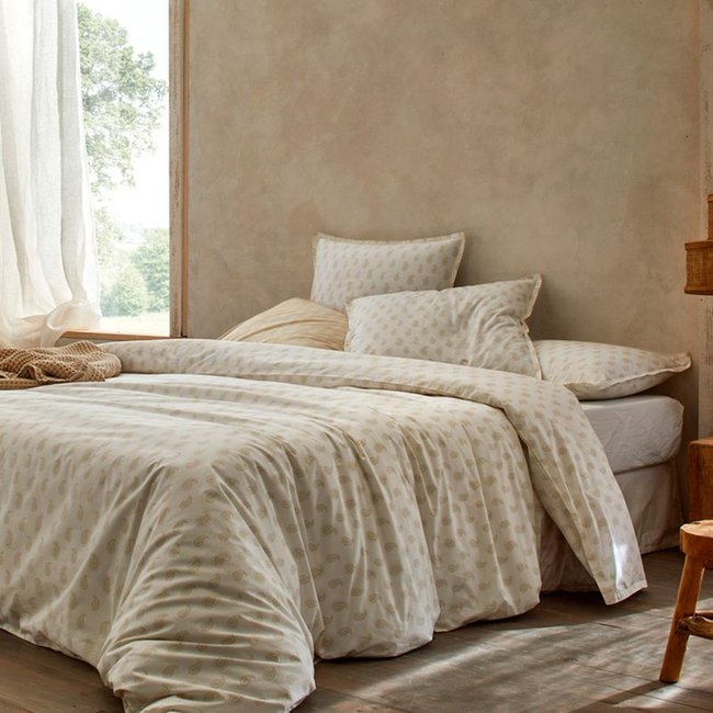 Housse de couette 100% percale de coton organic SARI ECUME - NAF NAF HOME