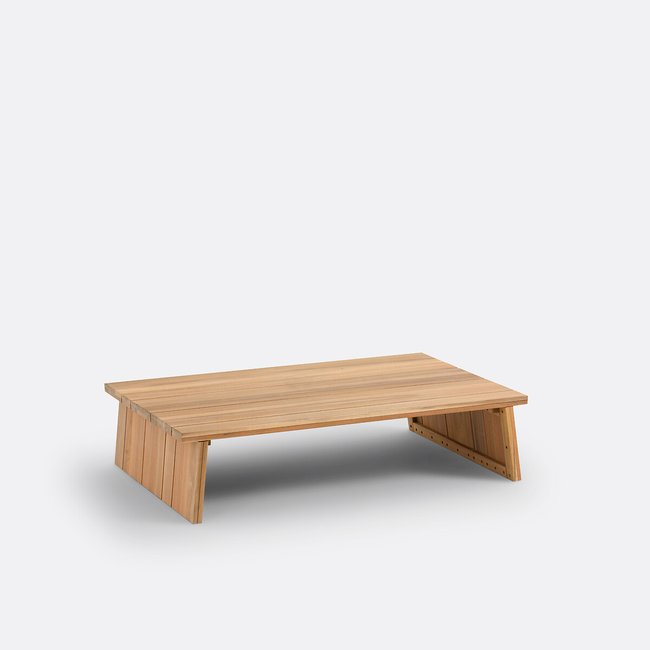 Table basse de jardin, acacia, Brut acacia <span itemprop=